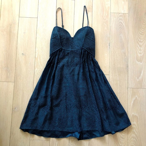 Parker Sweetheart Neckline Silk Fit & Flare Dress Size S - Picture 2 of 12